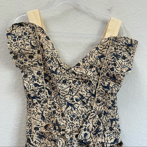 Isabel Marant Topaz Print Linen Mini Dress Sz 40 - Picture 3 of 8